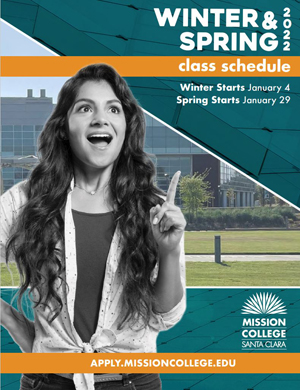 woman with finger up on cover of 2022 schedule