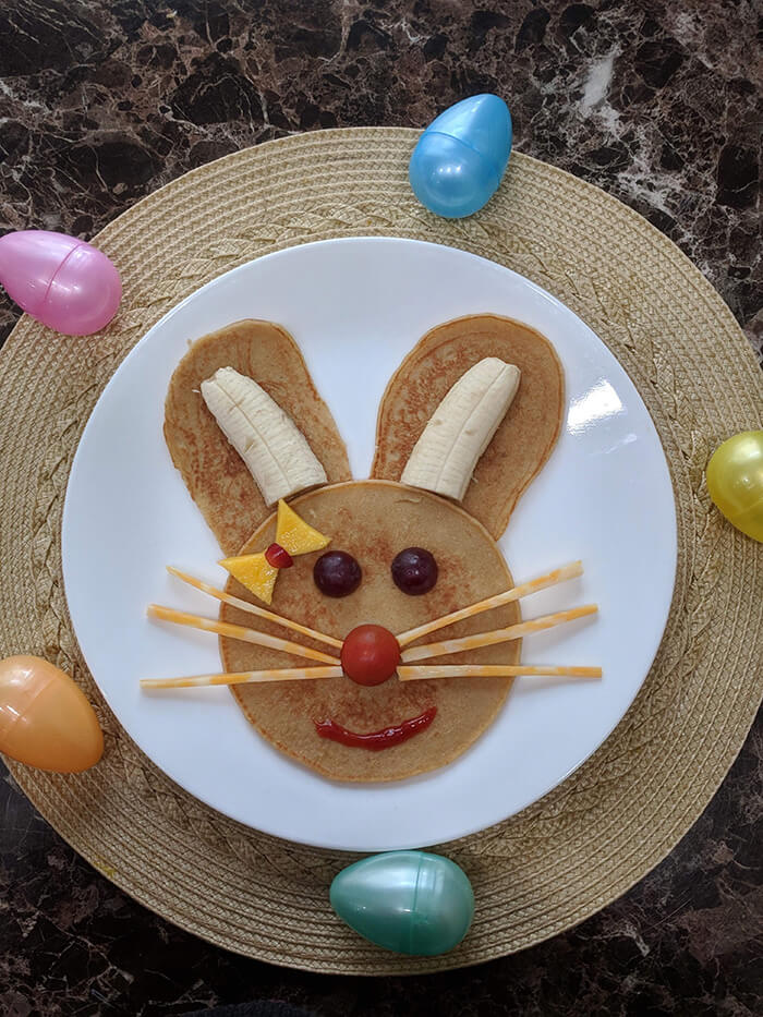 rabbit head on plate