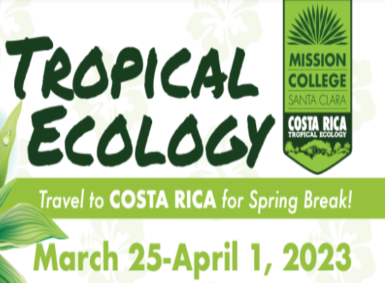 Tropical Ecology - Travel to Costa Rica for Spring Break! March 25-April 1, 2023