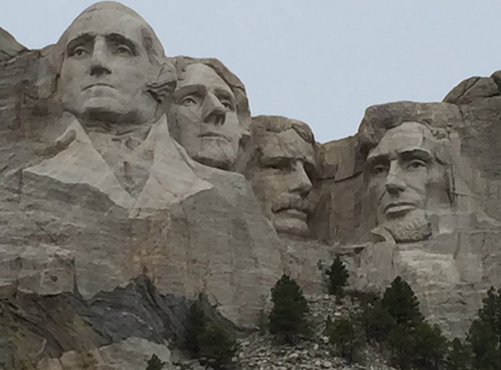 Mount Rushmore. American politics.