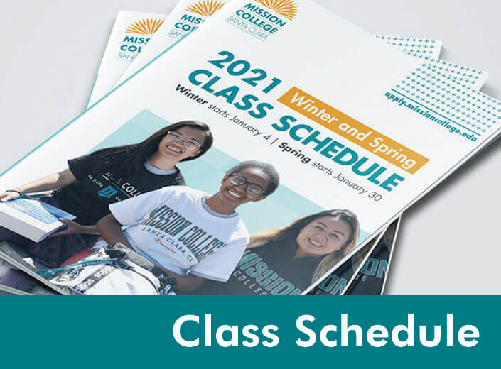Photo of class schedule with teal bar on it upon which "Class Schedule" is written in white.