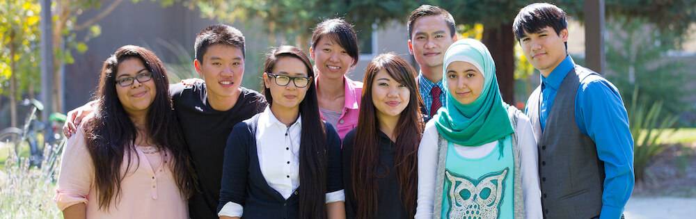 Group of students pose together.